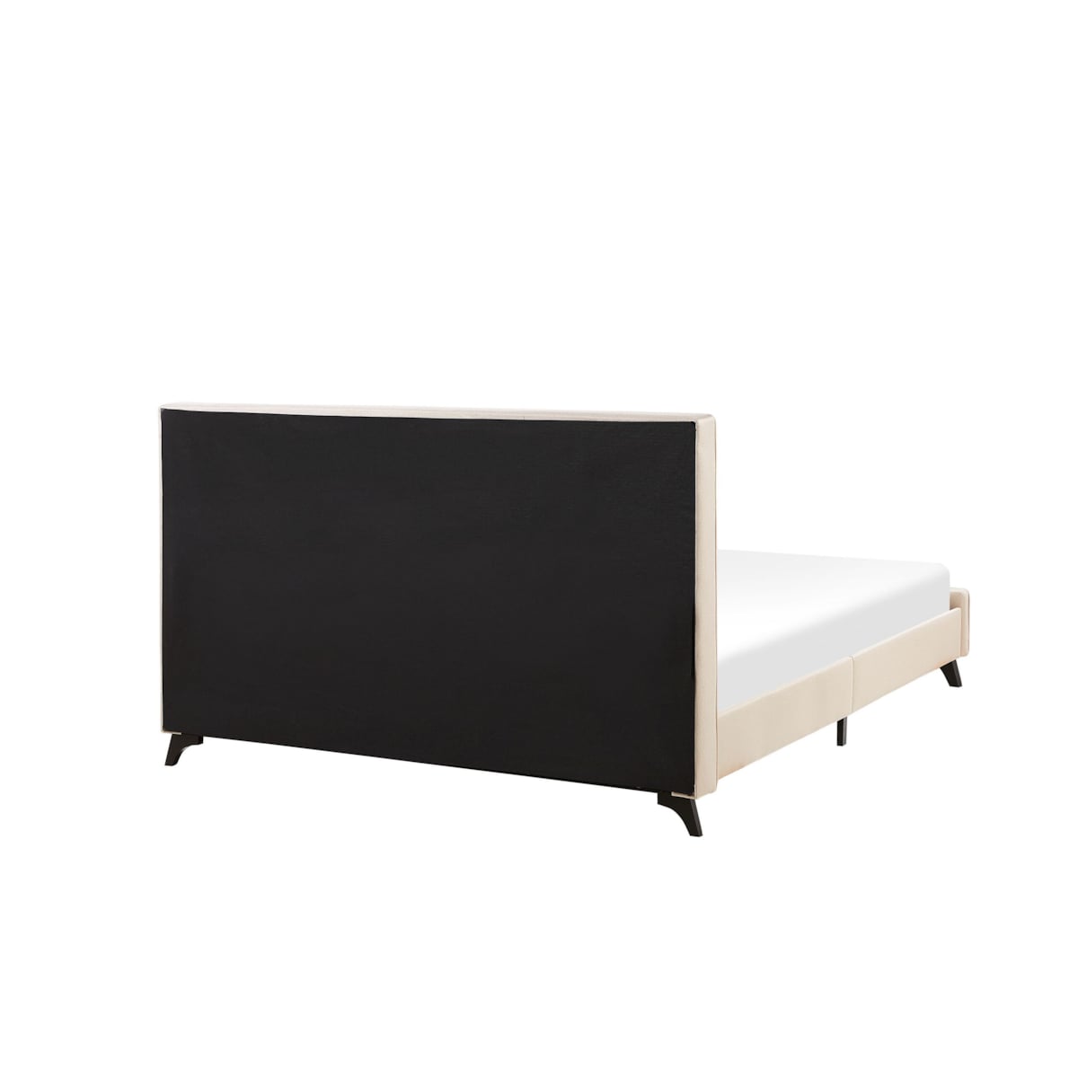 Łóżko tapicerowane 160 x 200 cm beżowe AMBASSADOR