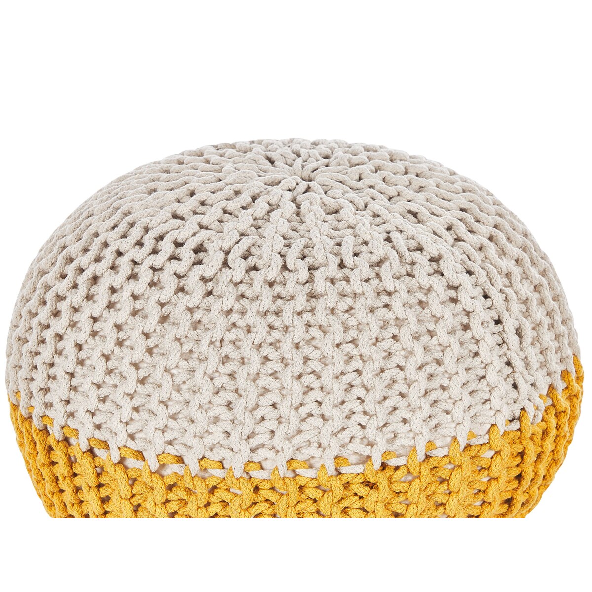 Puf 50 x 35 cm żółto-beżowy CONRAD