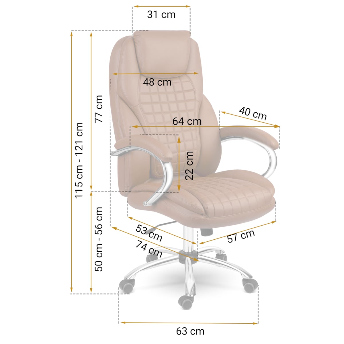Fotel biurowy gabinetowy krzesło biurowe Sofotel Batory