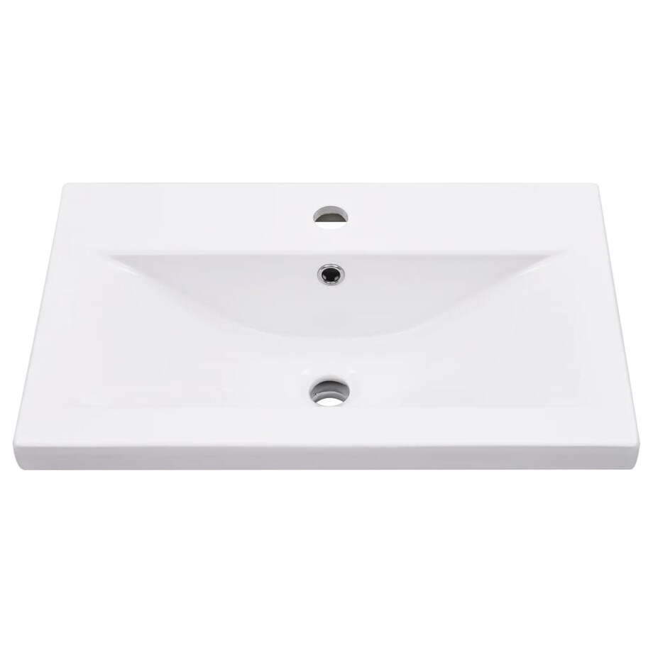 vidaXL Stelaż łazienkowy z wbudowaną umywalką, biały, żelazo