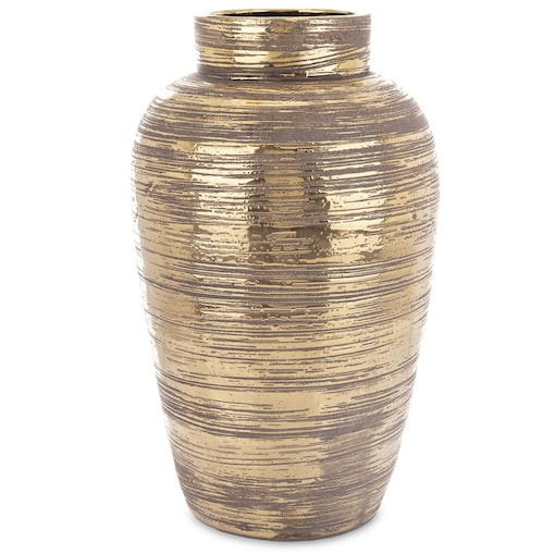 Wazon ceramiczny złoty, postarzany 42x24x24 cm