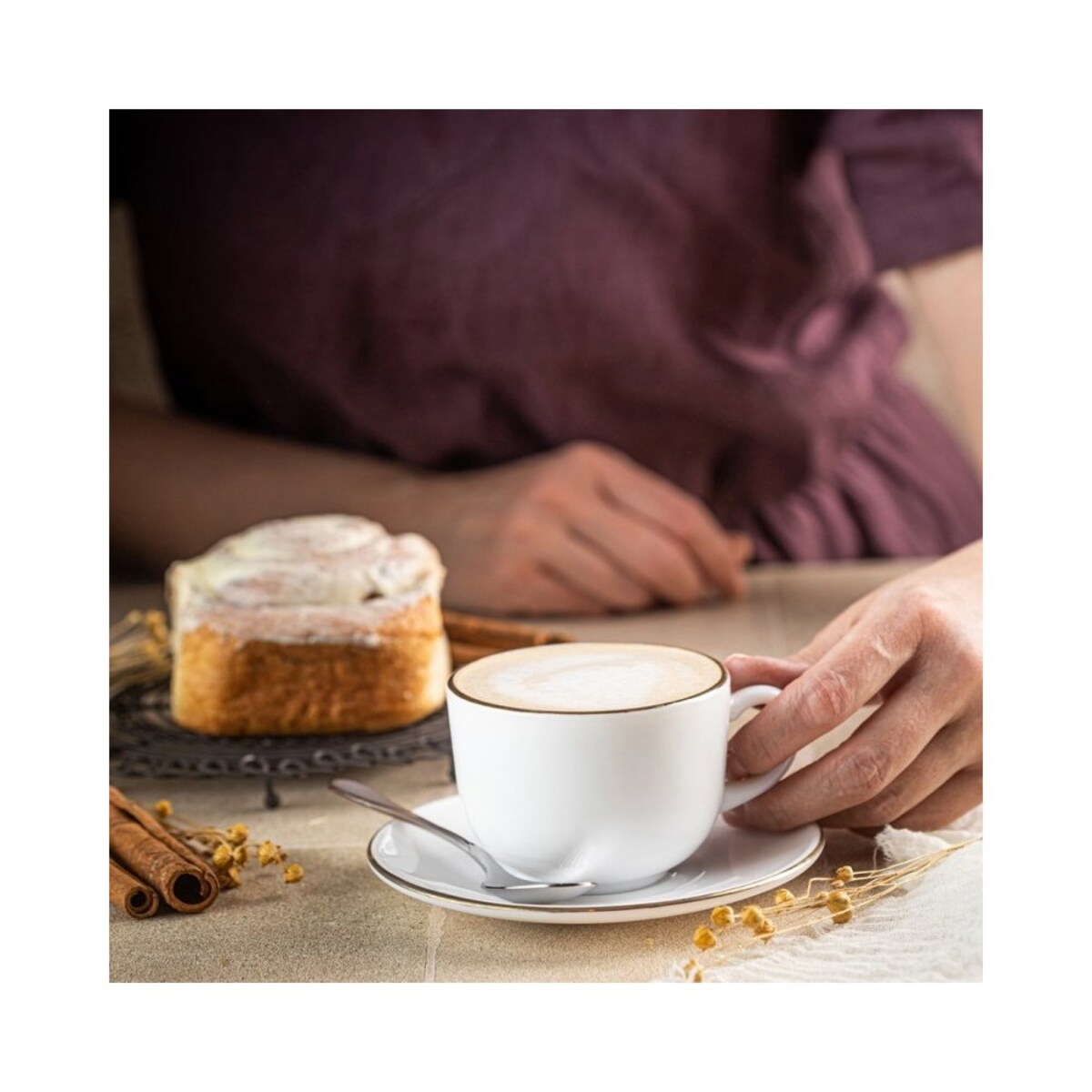 Kinghoff zestaw kawowy 6 filiżanek ze spodeczkami Opal 62395