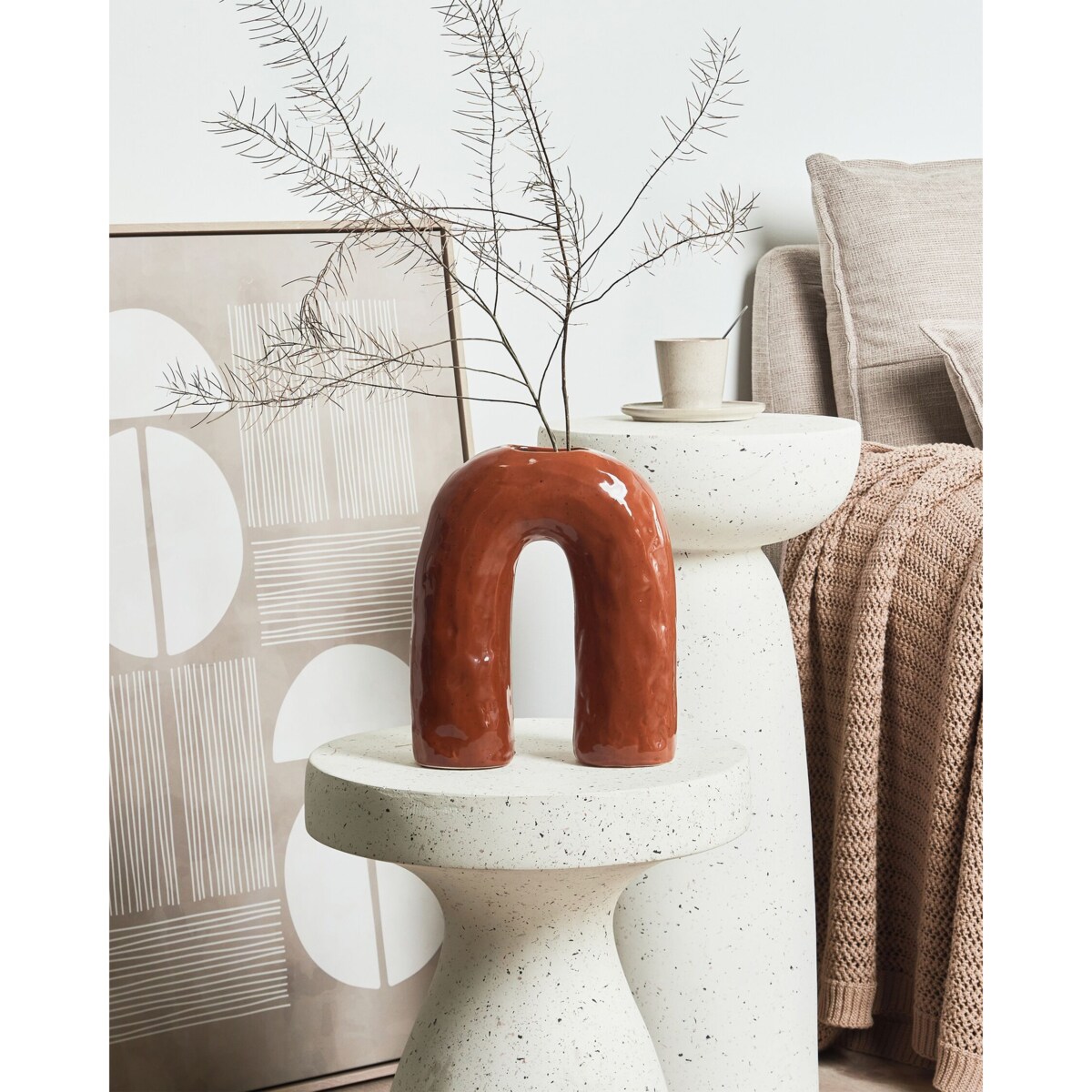 Kamionka Wazon na kwiaty 29 cm Brązowy PERCH