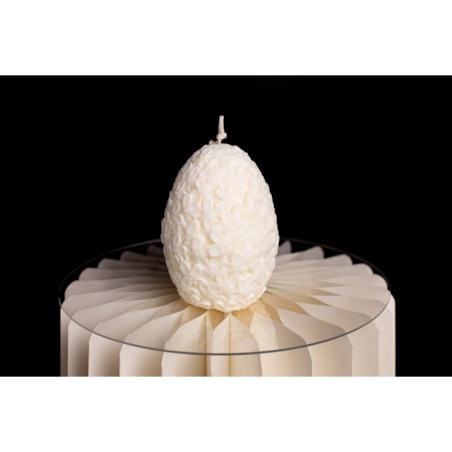 Świeca wielkanocna pisanka XL z motywem kwiatowym – świąteczna dekoracja na stół