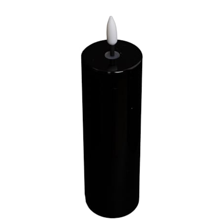 Świeca LED z tworzywa sztucznego Timer 24x5x5 cm MOMBATTI-3 czarna
