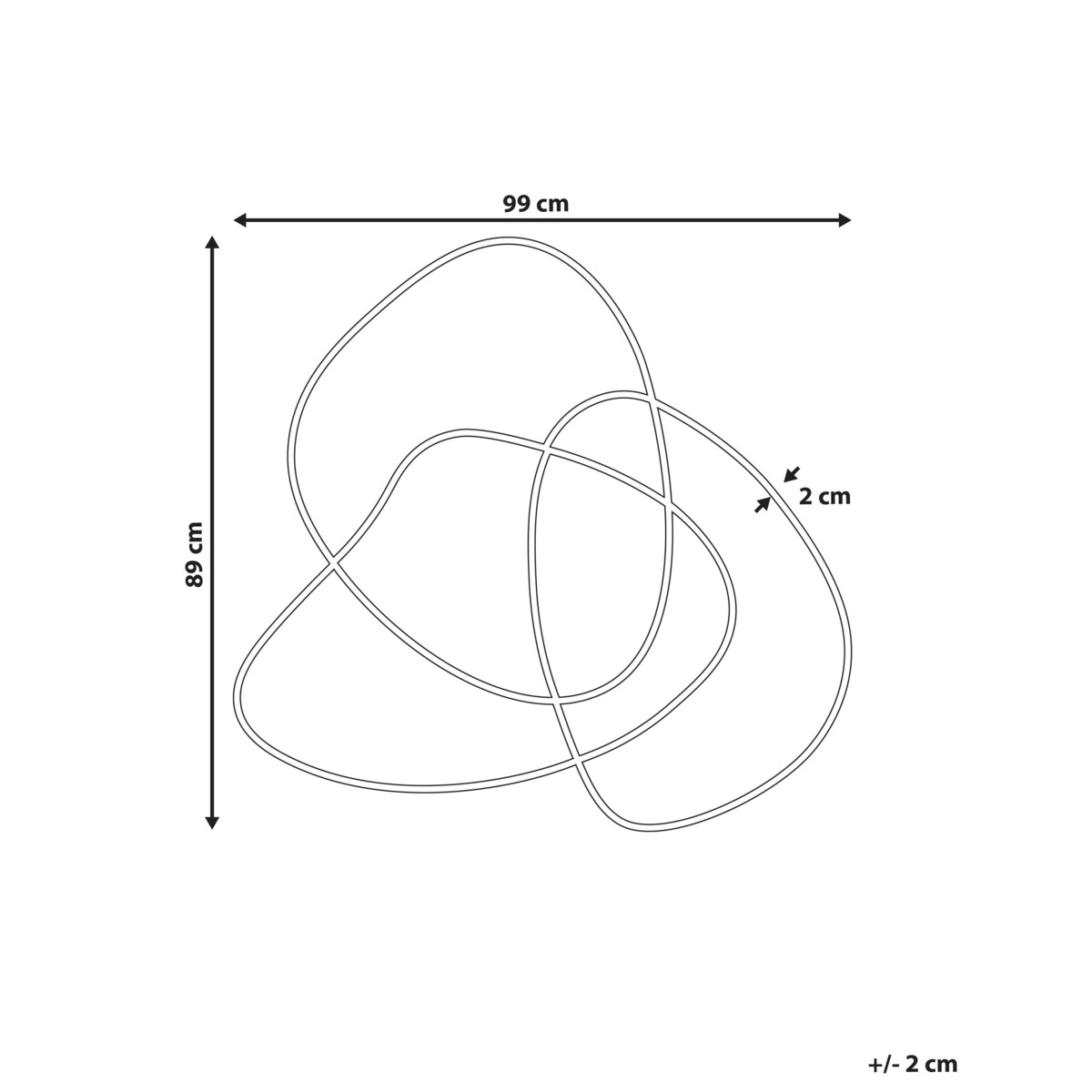 Lustro ścienne TAILLY Czarny
