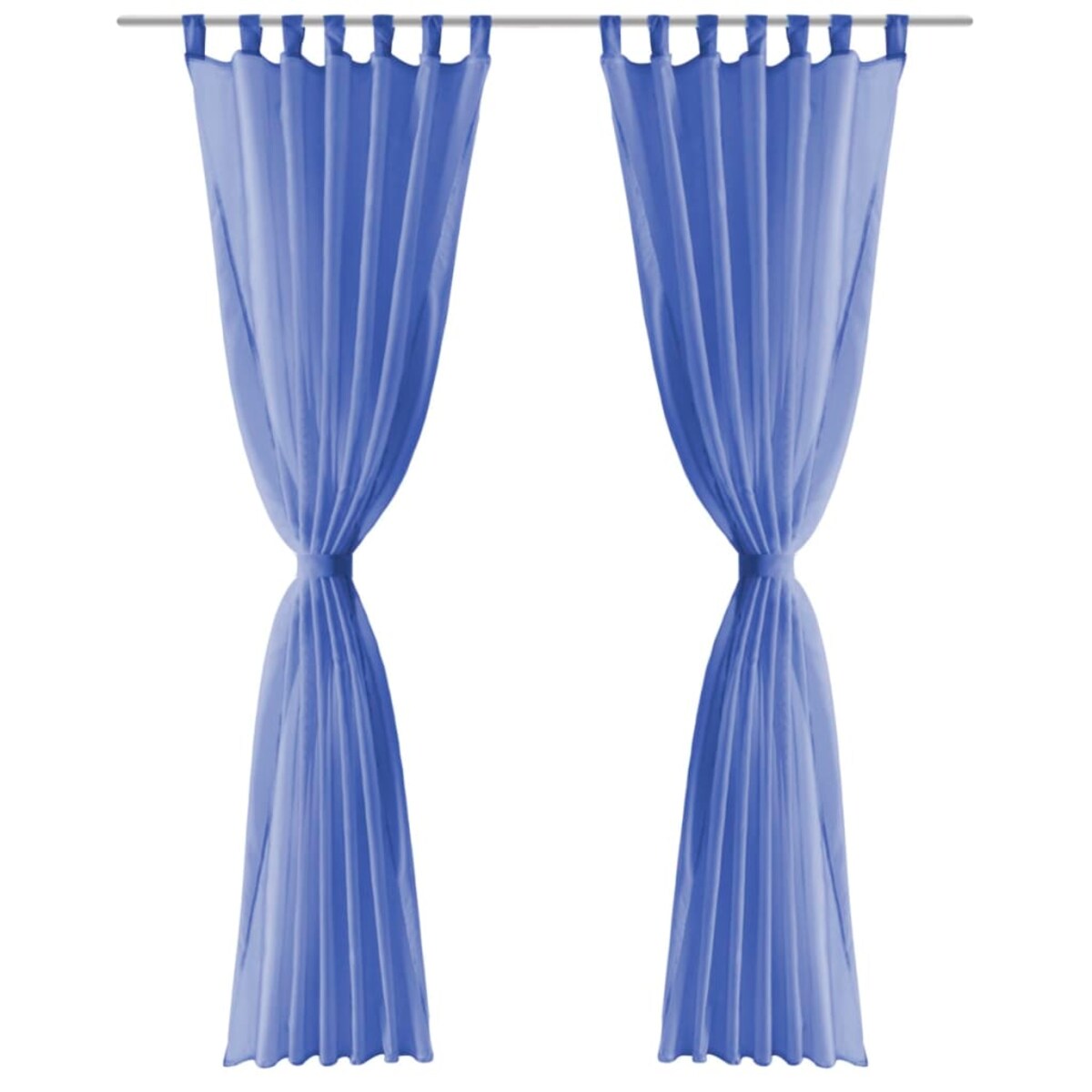 vidaXL Zasłony z woalu, 2 sztuki, 140 x 225 cm, niebieski
