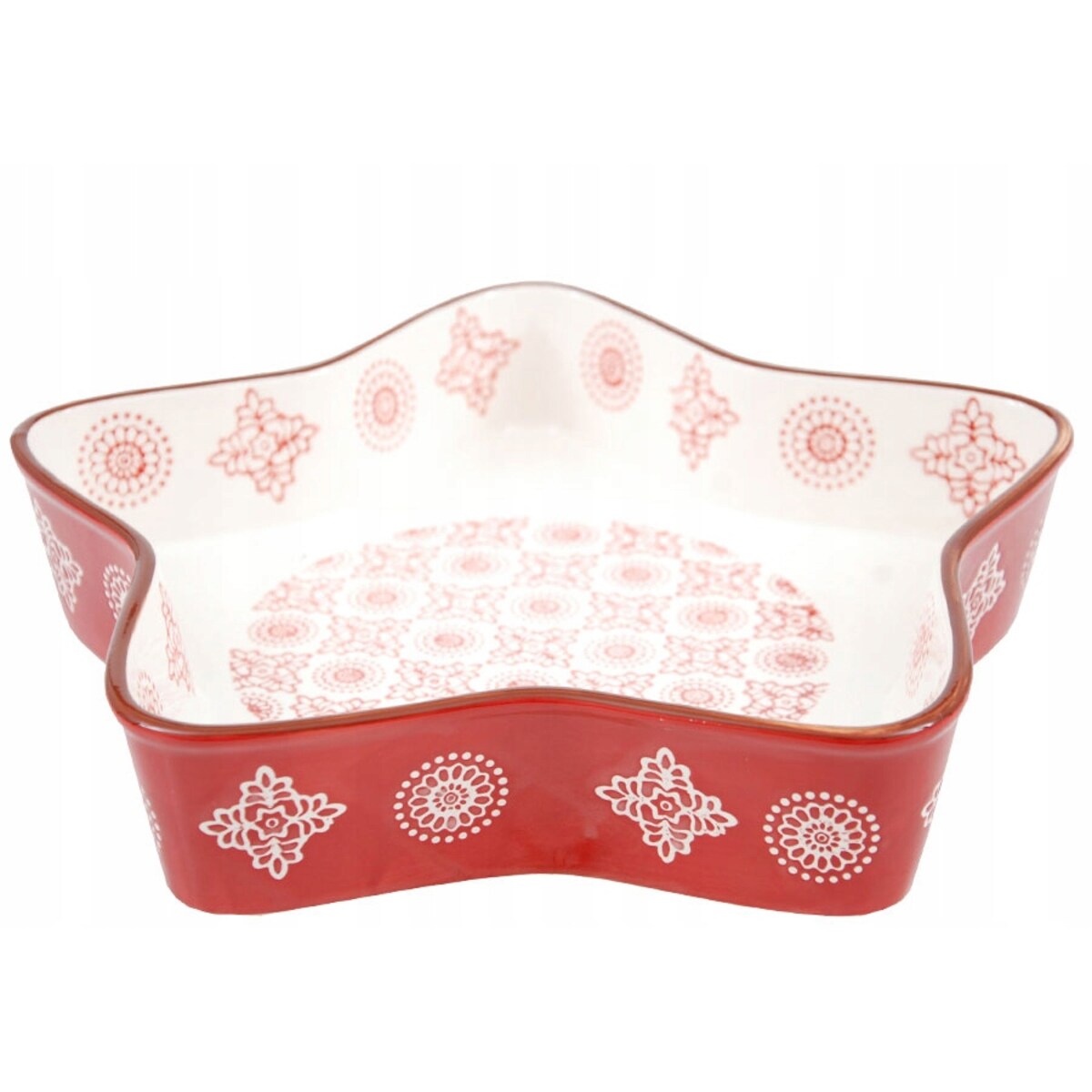 PATERA ŚWIĄTECZNA GWIAZDA czerwona 30x30cm