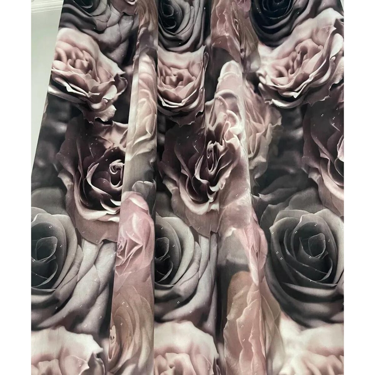 zasłona "rosa elegance" z różami 3d 140x270 cm