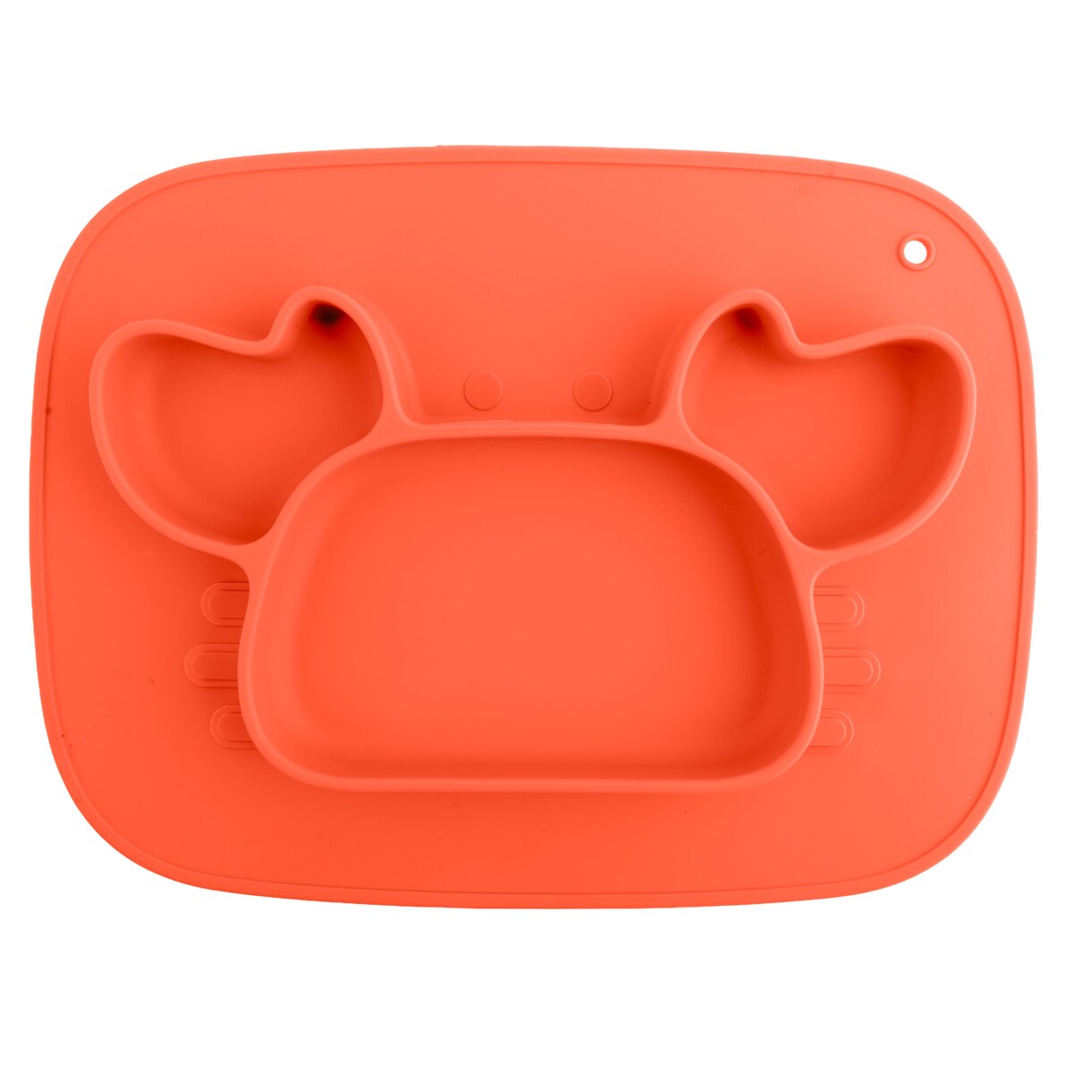 Talerzyk dla dziecka silikonowy do karmienia Krab czerwony Ricokids