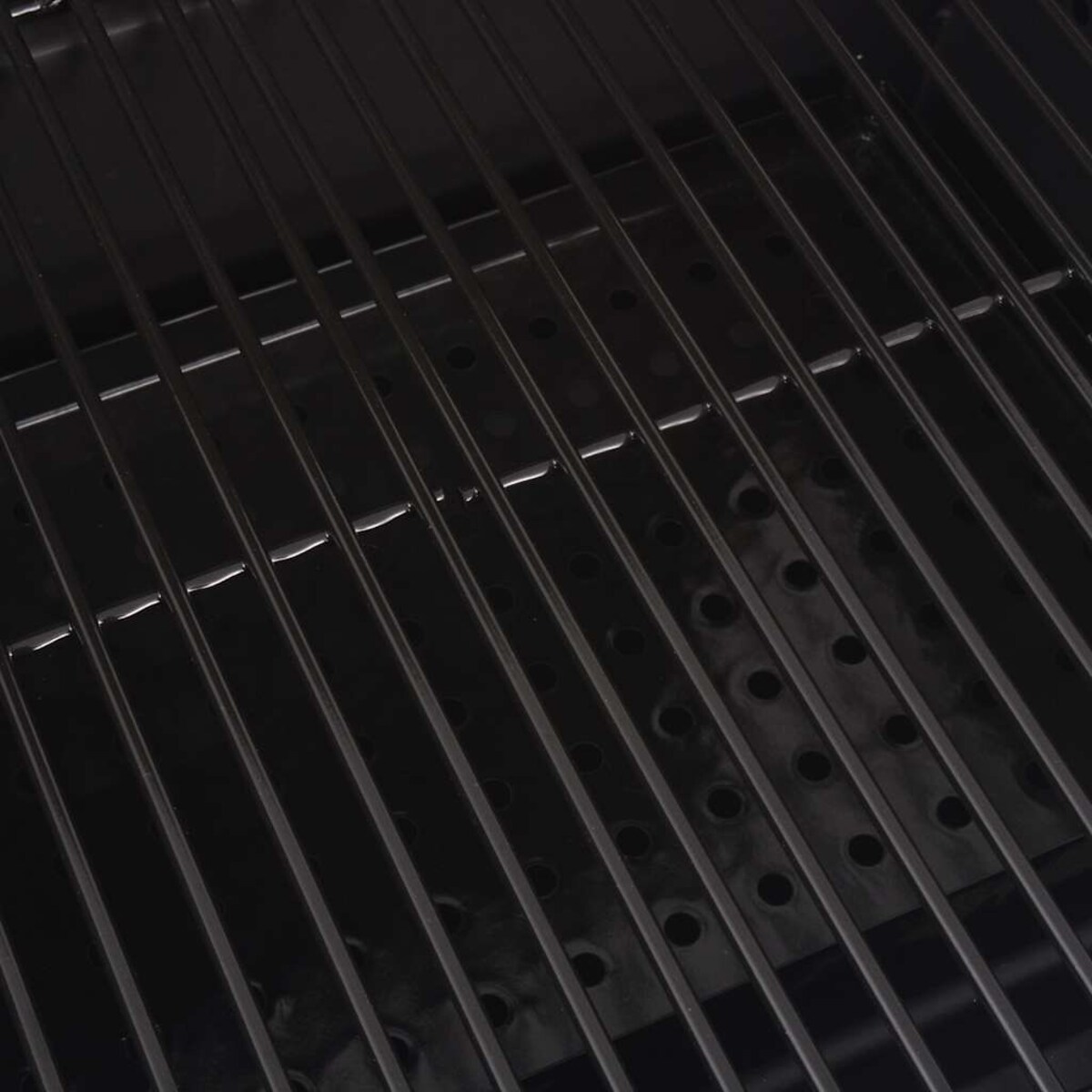 vidaXL Grill węglowy z wędzarnią i dolną półką, czarny