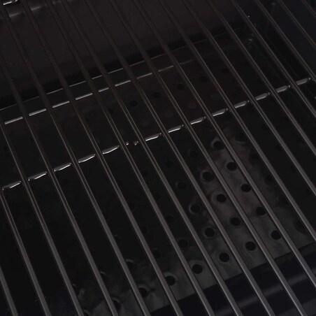 vidaXL Grill węglowy z wędzarnią i dolną półką, czarny
