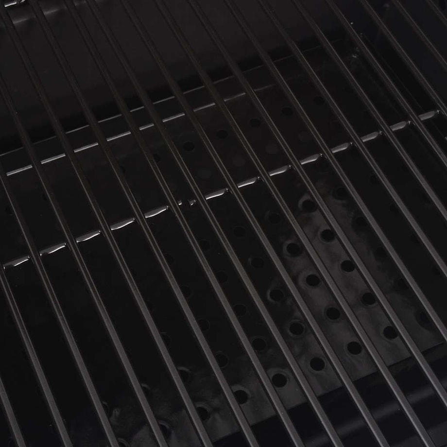 vidaXL Grill węglowy z wędzarnią i dolną półką, czarny