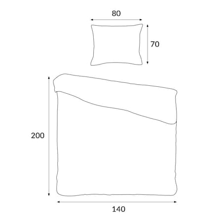 Pościel flanelowa 140x200 Lanira biała w kolorowe kwiaty, Flanelove