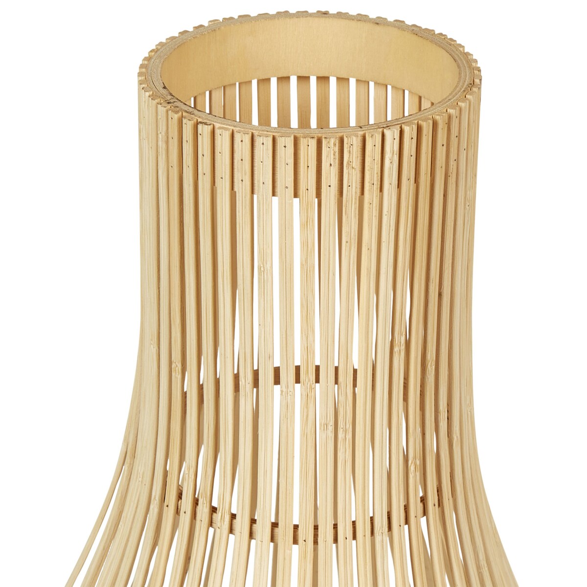 Lampion drewniany 58 cm jasny LEYTE