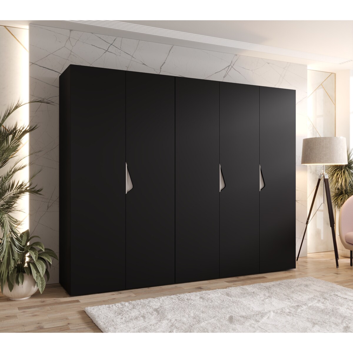 Szafa uchylna Sandi 1 250 wys 202 cm Czarny + u Kaszmir