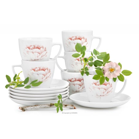 Komplet filiżanek 6os. (12el.) BOSS PIWONIA