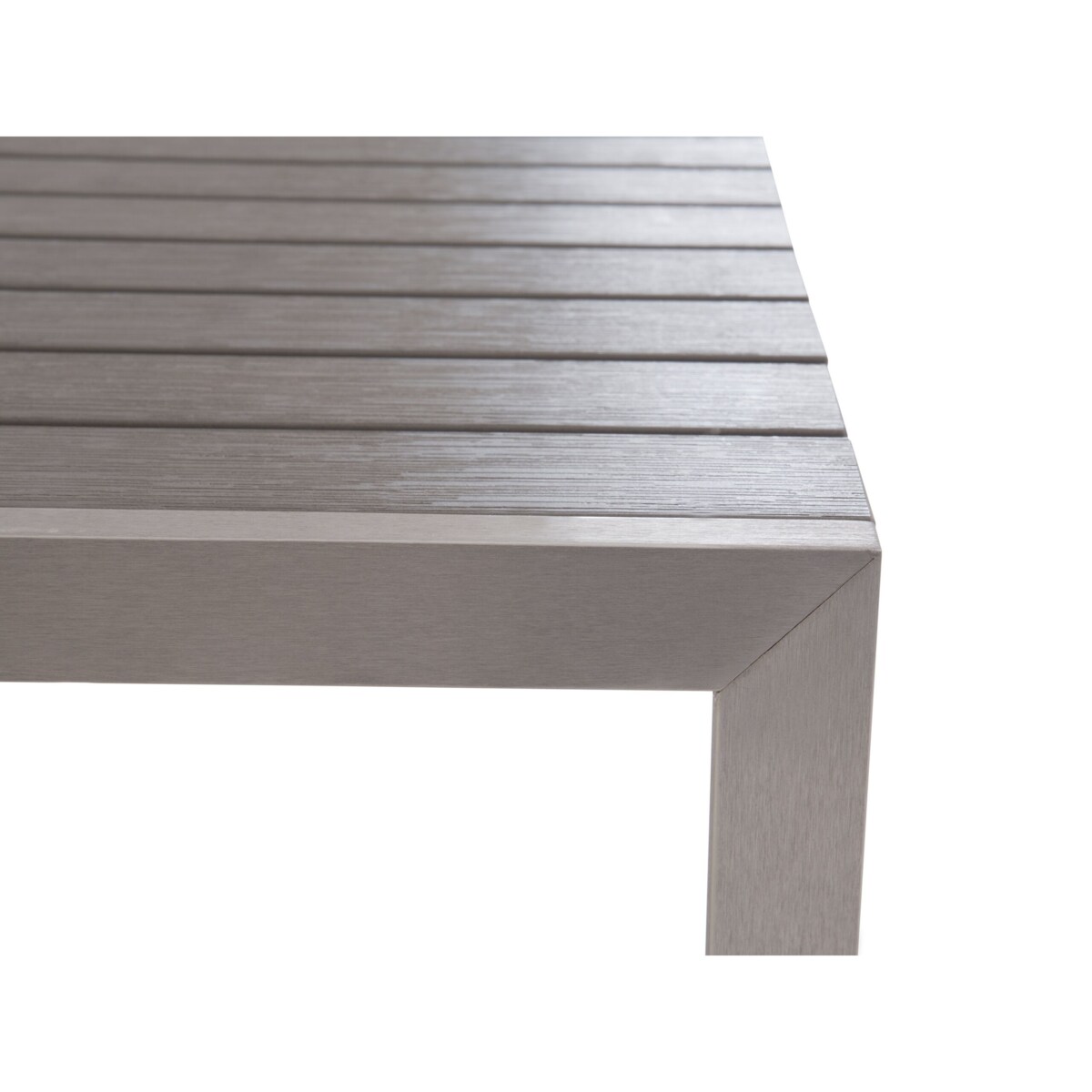 Zestaw ogrodowy stół i 2 ławki szary NARDO