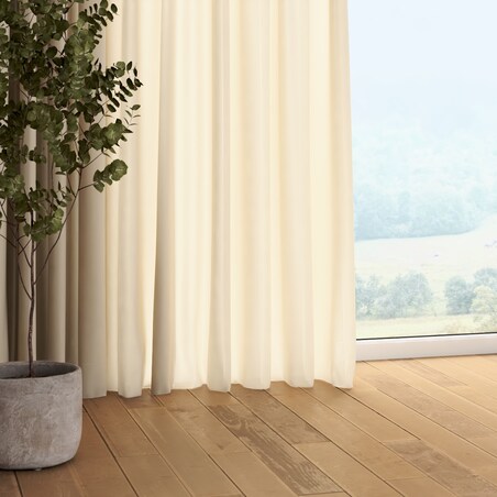 Zasłona na taśmie marszczącej 1 szt. 130x245 prześwitujący beżowy