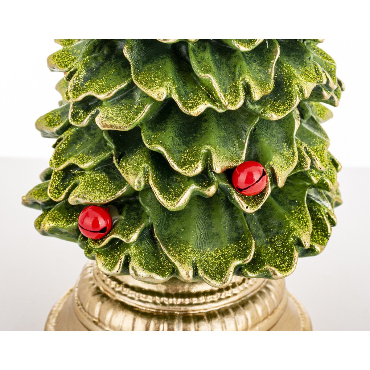 Choinka zielona ze złotą podstawą 40x15x15 cm CHRISTMAS TREE