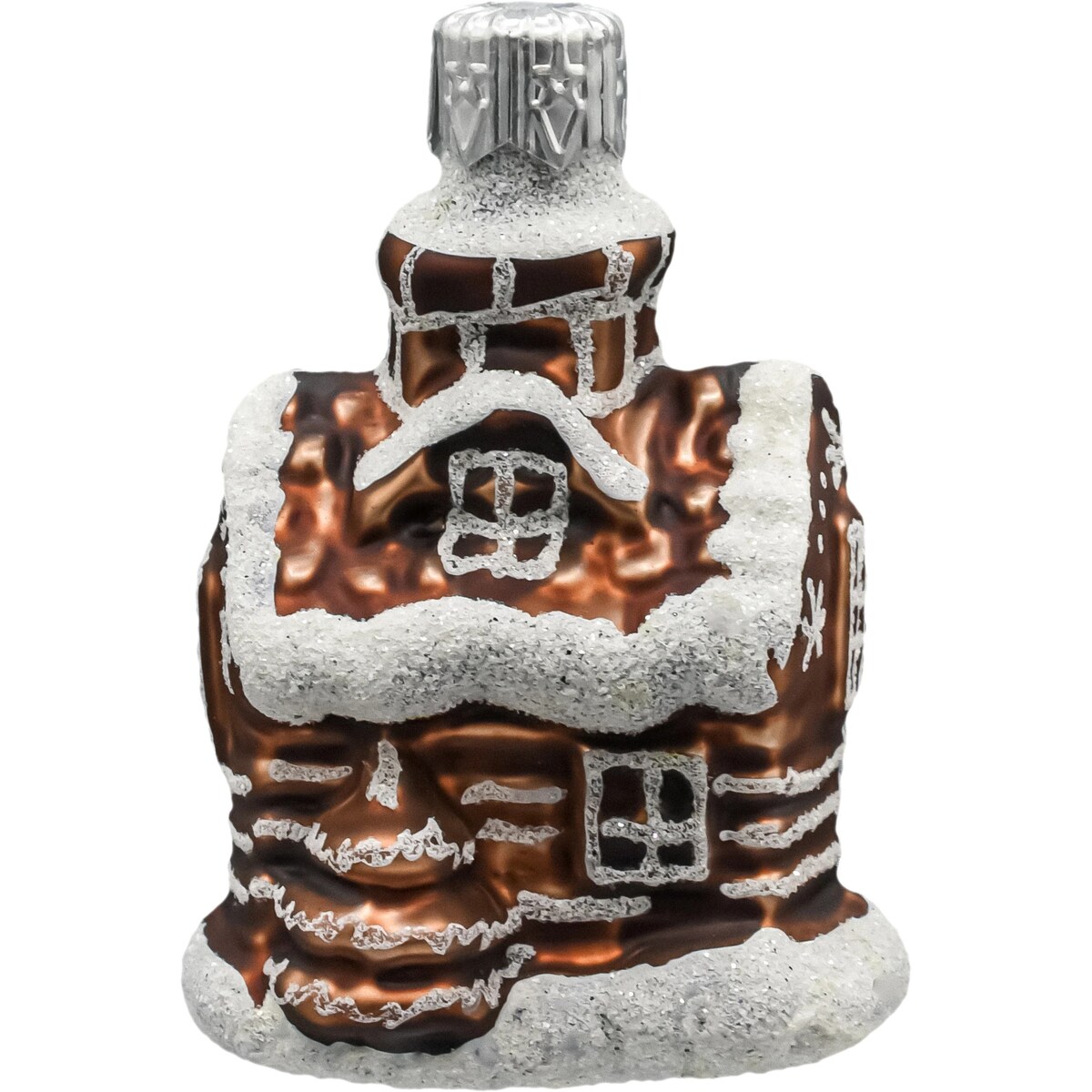 Bombka choinkowa: Domek piernikowy z werandą i kominem