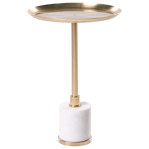 Stolik pomocniczy CAMELO Metal Biały marmur