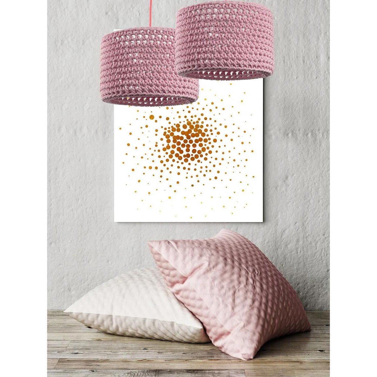 Lampa wisząca COTTON 25 różowa