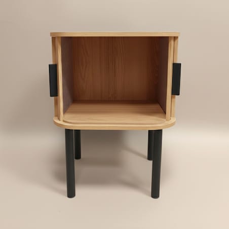 Szafka nocna ryflowana SCAVA, 40 x 40 x 53 cm