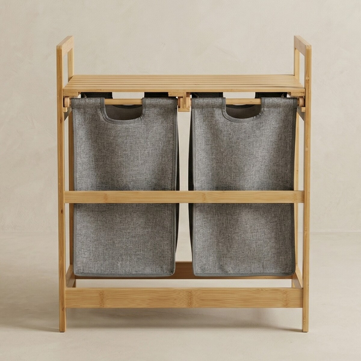 Podwójny kosz na pranie, bambusowy TELA, 70 l