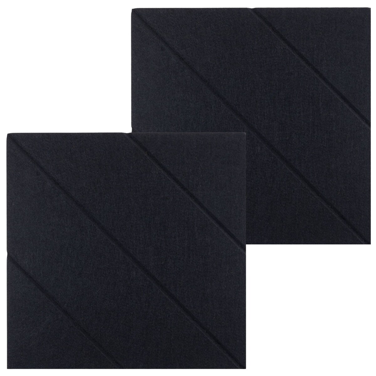 Zestaw 2 szt panel filcowy Felly 40x40 cm płytka kwadrat czarny