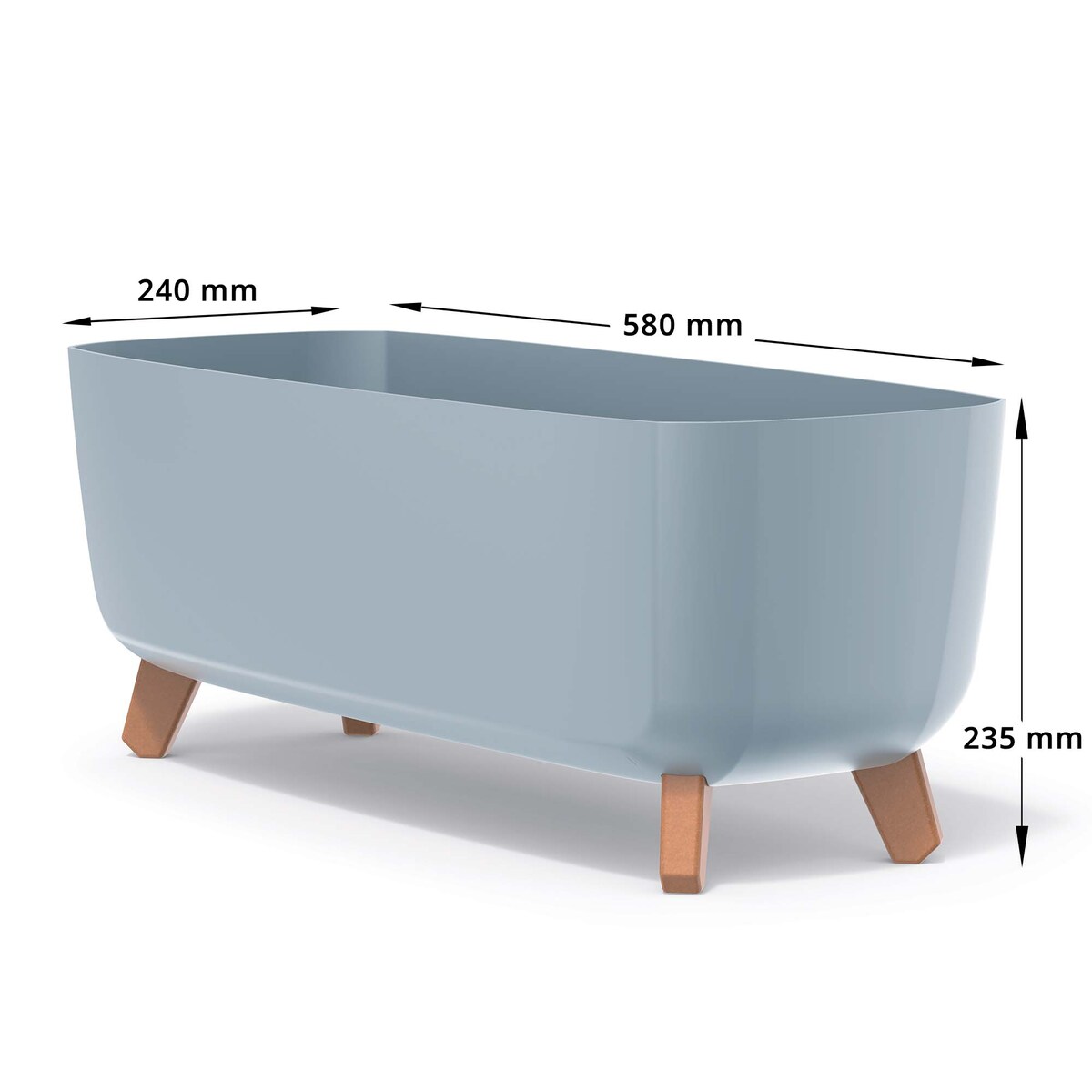 Donica Ogrodowa Na Nóżkach Na Balkon Taras 58Cm X3