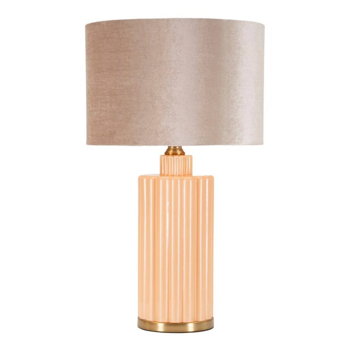 Lampa stołowa Perly - D, kolor perłowy i złoty, szkło i żelazo, 40,5 x 40,5 x 69,5 cm, 1 x E27, styl glamour, do salonu i sypialni, Mauro Ferretti