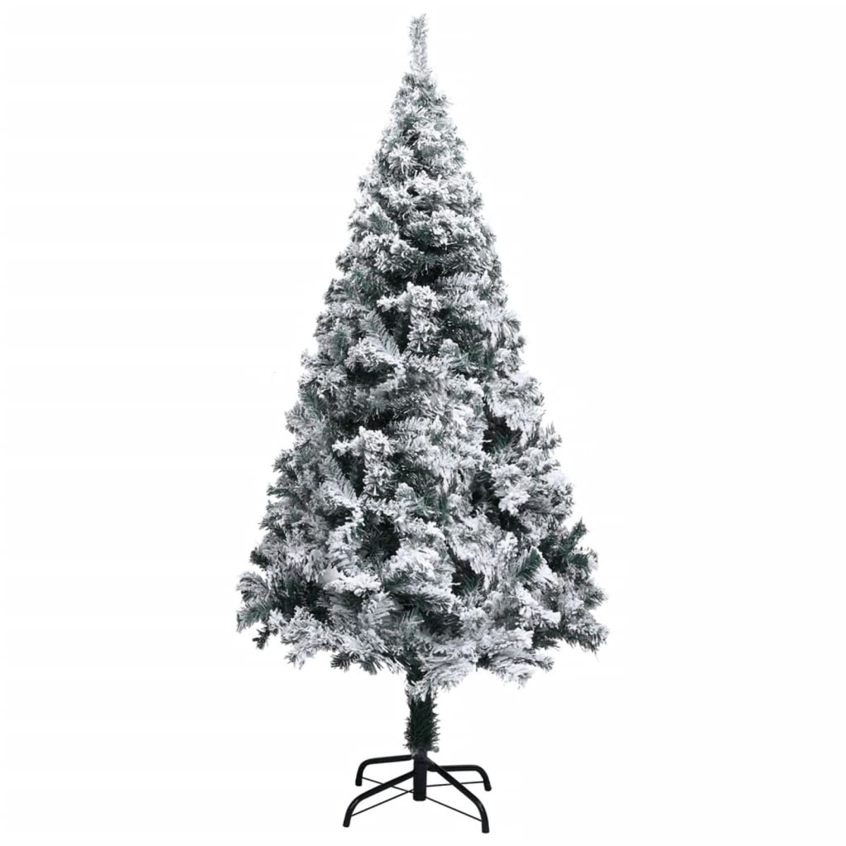 vidaXL Sztuczna choinka, ośnieżona, zielona, 120 cm, PVC