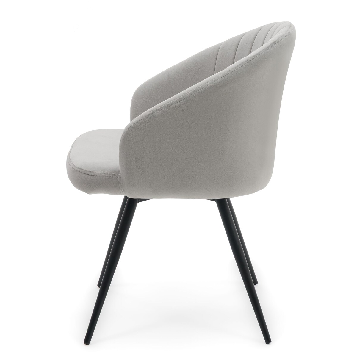 Krzesło tapicerowane obrotowe welurowe do salonu MODENA jasnoszare