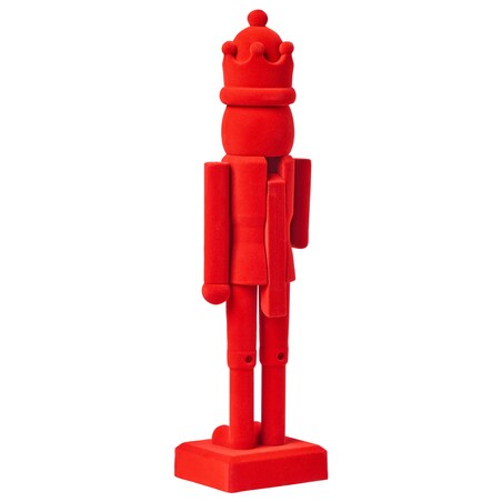Zestaw 2 figurek dekoracyjnych FLATEY Dziadek do orzechów 40 cm Czerwony