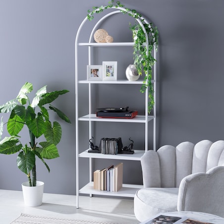 Regał Clarence 200cm white, 73 x 43 x 200 cm