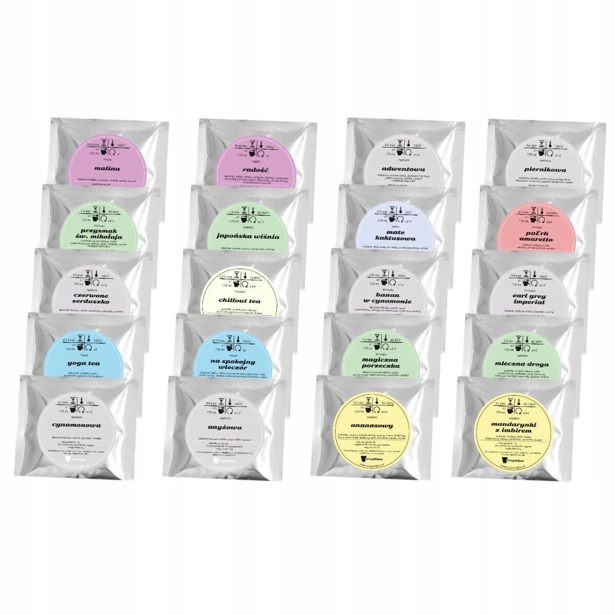 ŚWIĄTECZNY ZESTAW HERBAT CHRISTMAS LAND 20 SMAKÓW PREMIUM PREZENT NA ŚWIĘTA