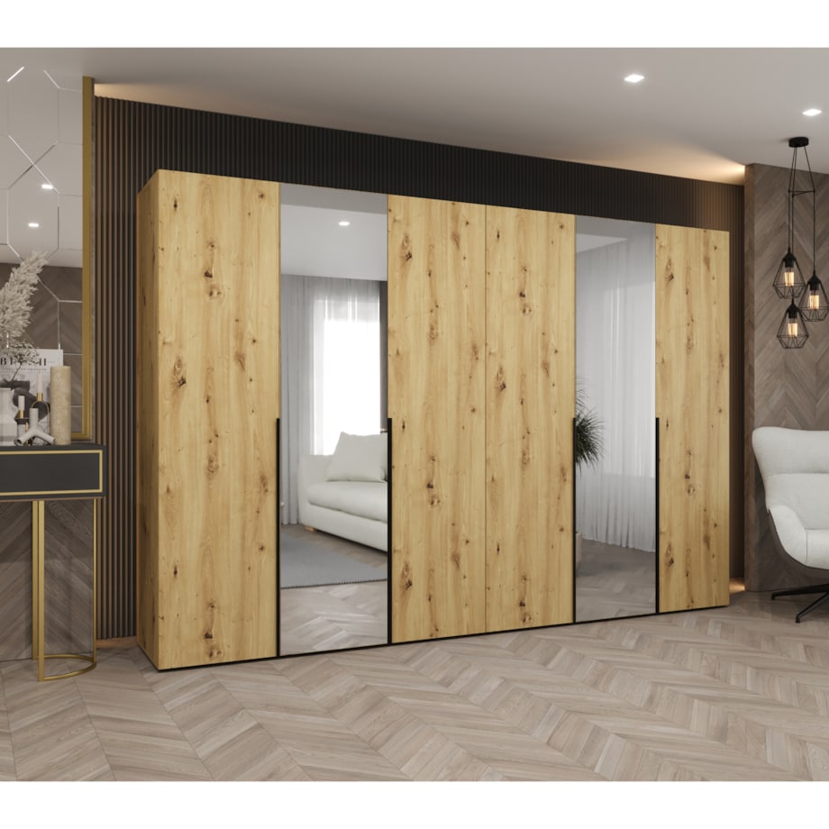 Szafa uchylna otwierana ALICANTE 2 300 wys. 202 cm Artisan + u. Czarny