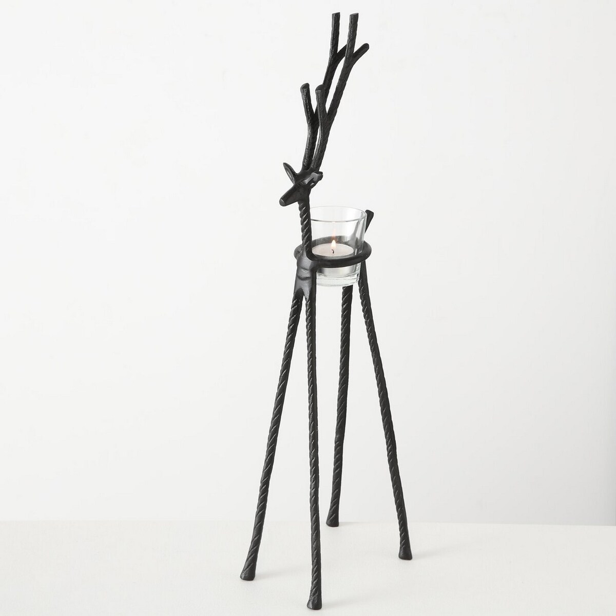Świecznik Reindeer 52cm black, 8 x 14 x 52 cm