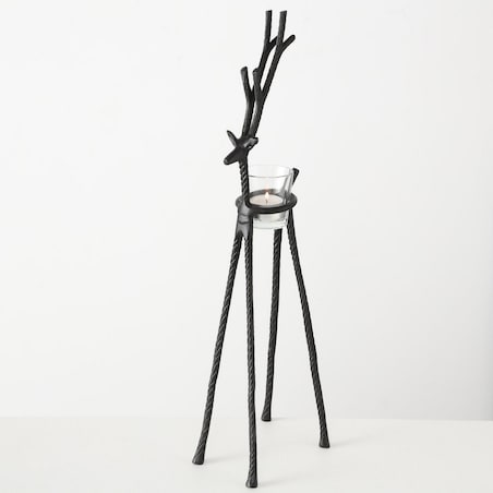 Świecznik Reindeer 52cm black, 8 x 14 x 52 cm