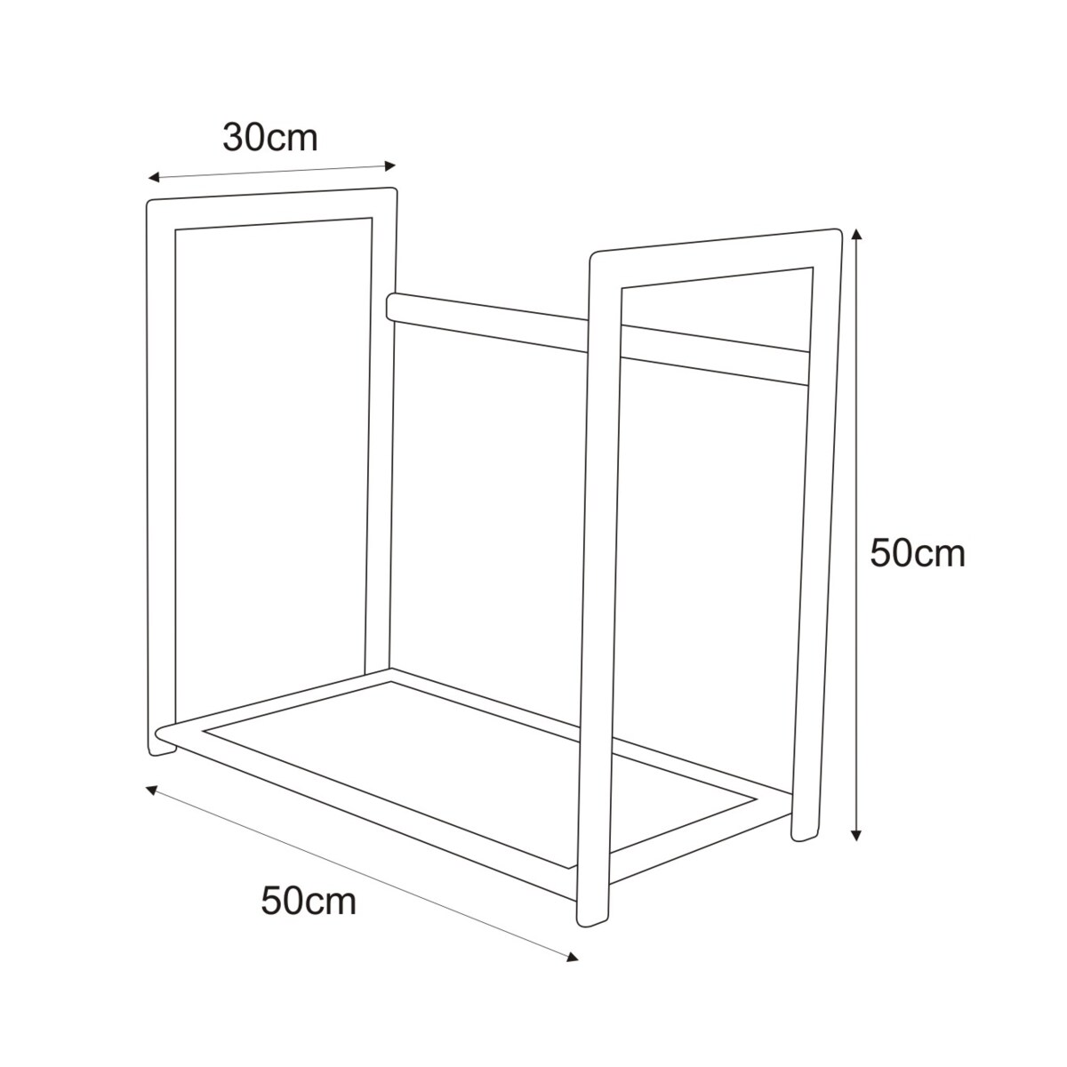 Niski stojak na drewno KS-14 WOOD S - KAJA HOME
