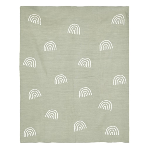Kocyk dziecięcy, wzór tęczy, 100 x 80 cm