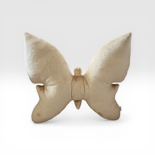 Poduszka dekoracyjna Motyl beżowy minky