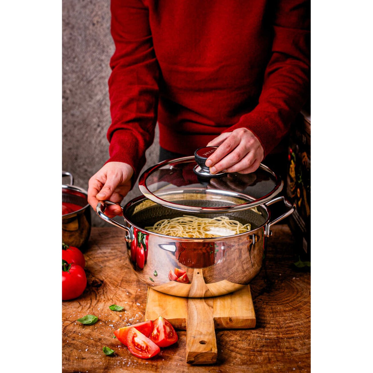 Zestaw profesjonalnych garnków Mitsu 20 + 24 cm z pokrywkami Plaster miodu Na indukcje Na gaz Nierdzewna