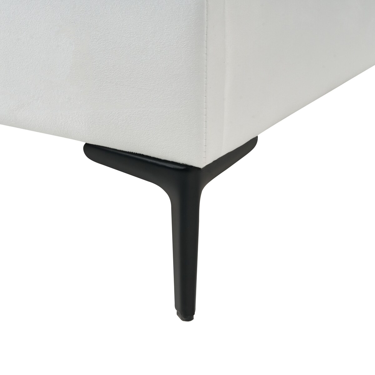 Łóżko dziecięce Korona Welur RUBIAN 90 x 200 cm Z LED Biały