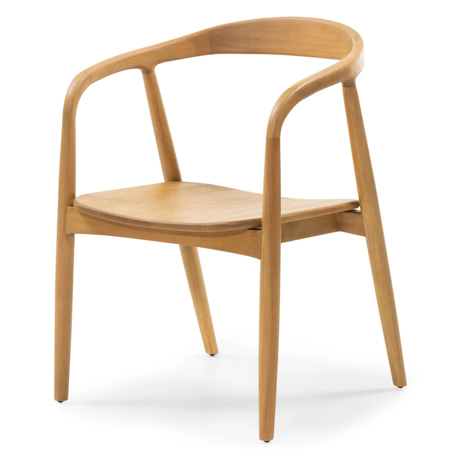 Krzesło drewniane LUSIA 80x57x59 cm naturalne zaokrąglone