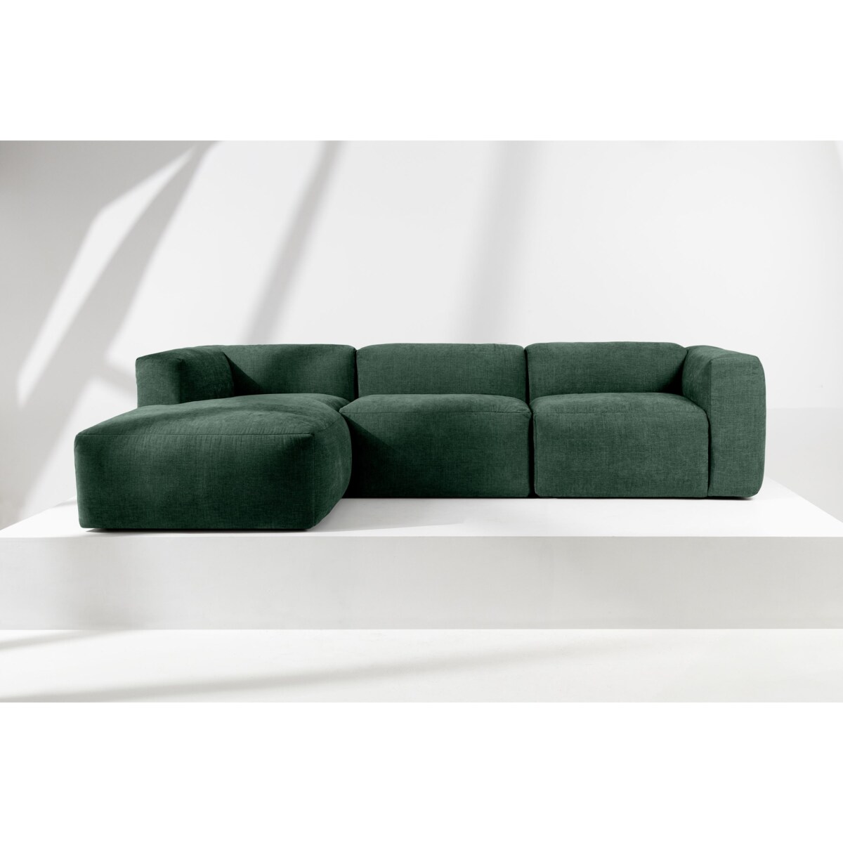 KONSIMO BUFFO Narożnik prawy z niezwykle miękkim i wygodnym siedziskiem, kolor morski