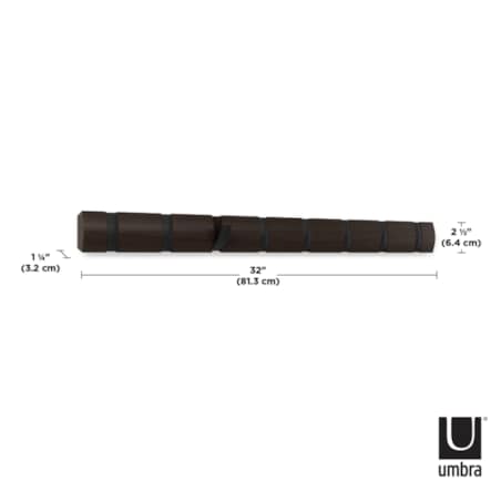 Listwa z 8 wieszakami (ciemnobrązowy) Flip Umbra