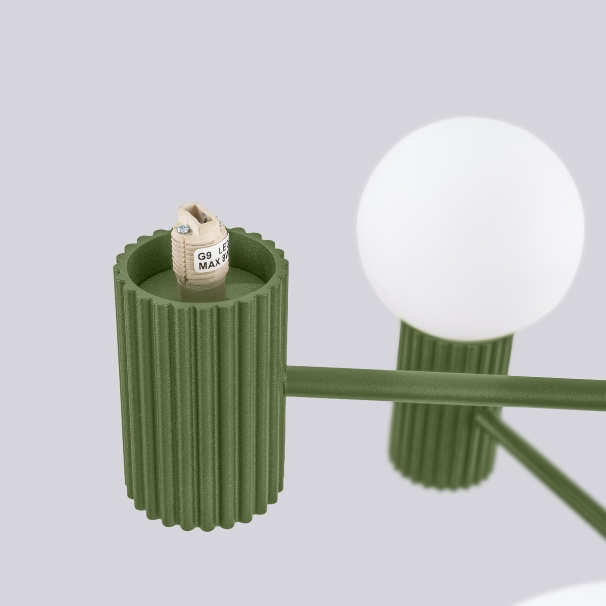 Żyrandol HALO 6 zielony oliwkowy