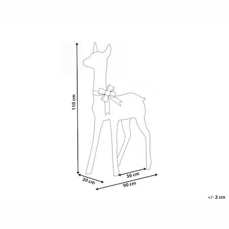 Dekoracja ogrodowa LED AURENNE Jelonek 110 cm Biały